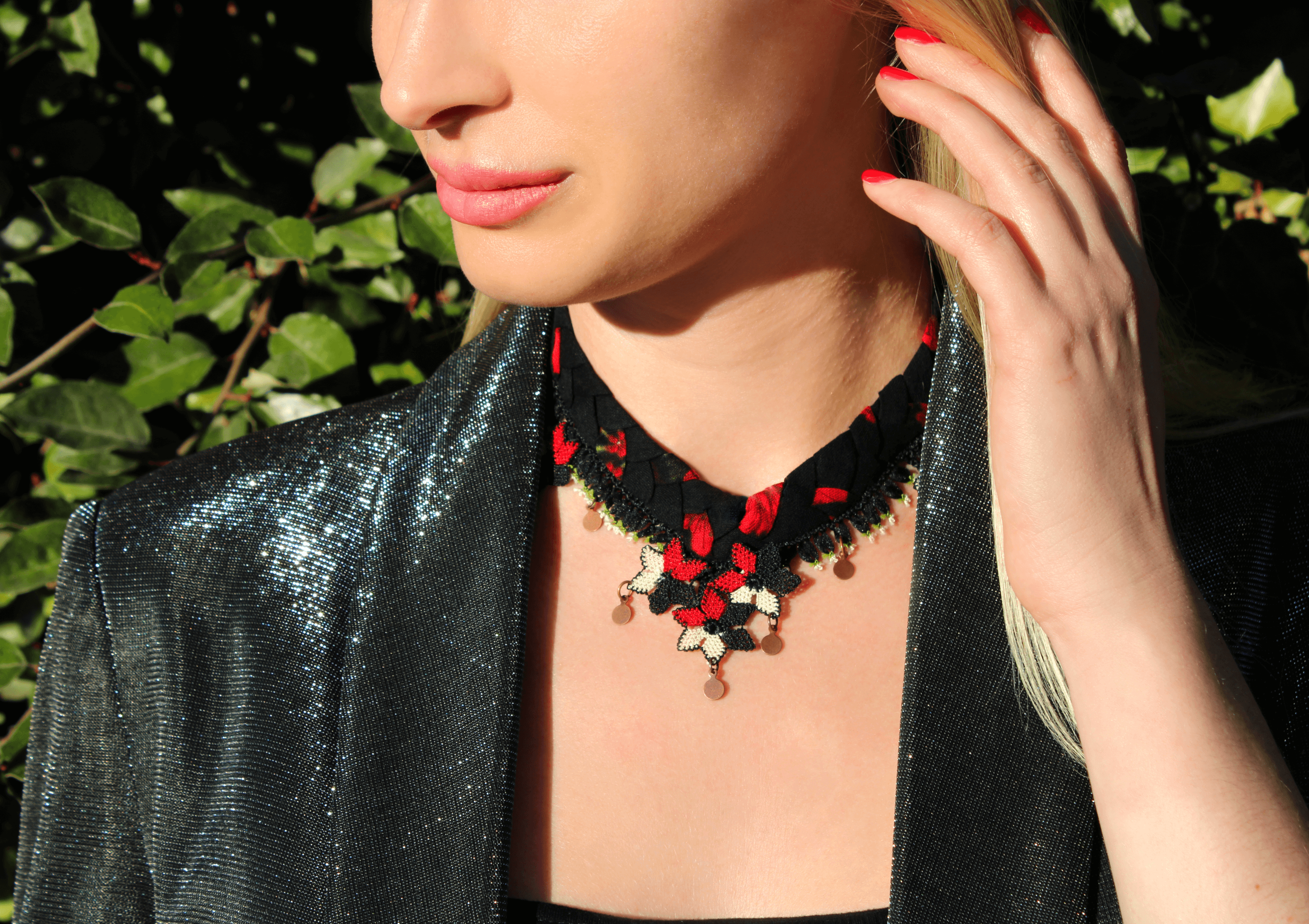 Black Cherry Nostalgia Necklace with Star Pendant